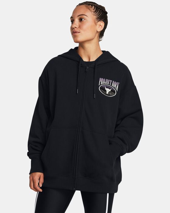 Women's Project Rock Heavyweight Terry Oversized Full-Zip image number 0