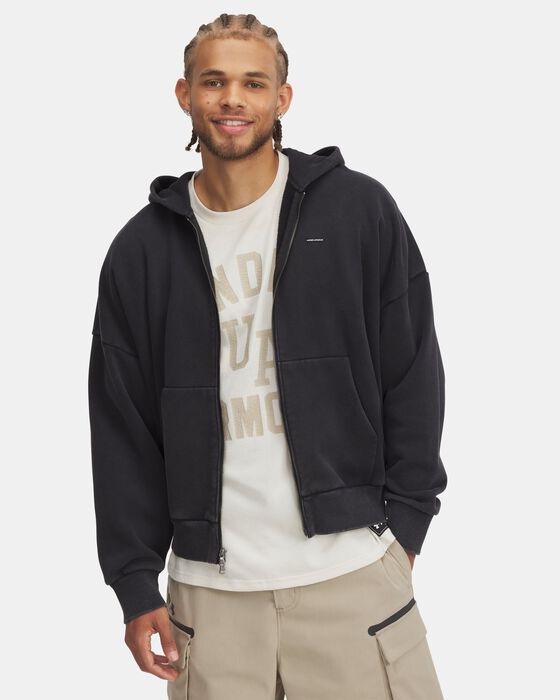 Men's UA Icon Heavyweight Fleece Wash Full-Zip image number 0