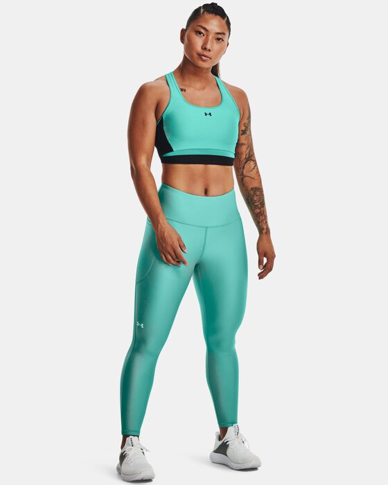 Under Armour HeatGear No-Slip Waistband Ankle Leggings Neptune Green  HeatGear® Armour is our original performance baselayer—the one you put on  first and take off last. So we made it extra comfortable by