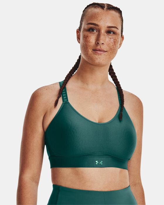 Women's UA Infinity Low Covered Sports Bra image number 0