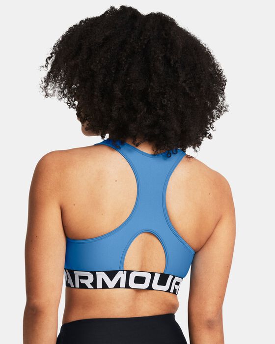 Women's HeatGear® Armour Mid Branded Sports Bra image number 5