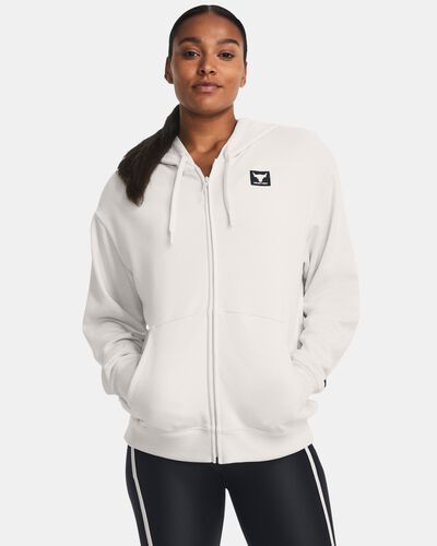 Women's Project Rock Heavyweight Terry Oversized Full-Zip