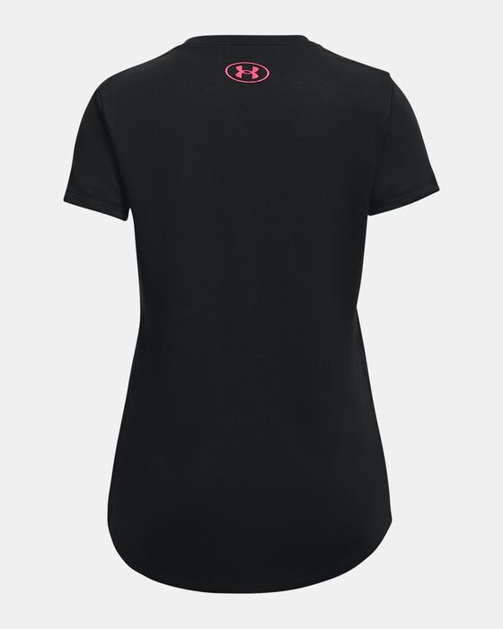 Girls' UA Tech&trade; Sportstyle Big Logo Short Sleeve image number 1
