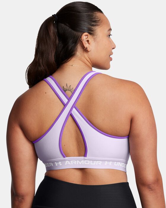 Women's Armour® Mid Crossback Sports Bra image number 5