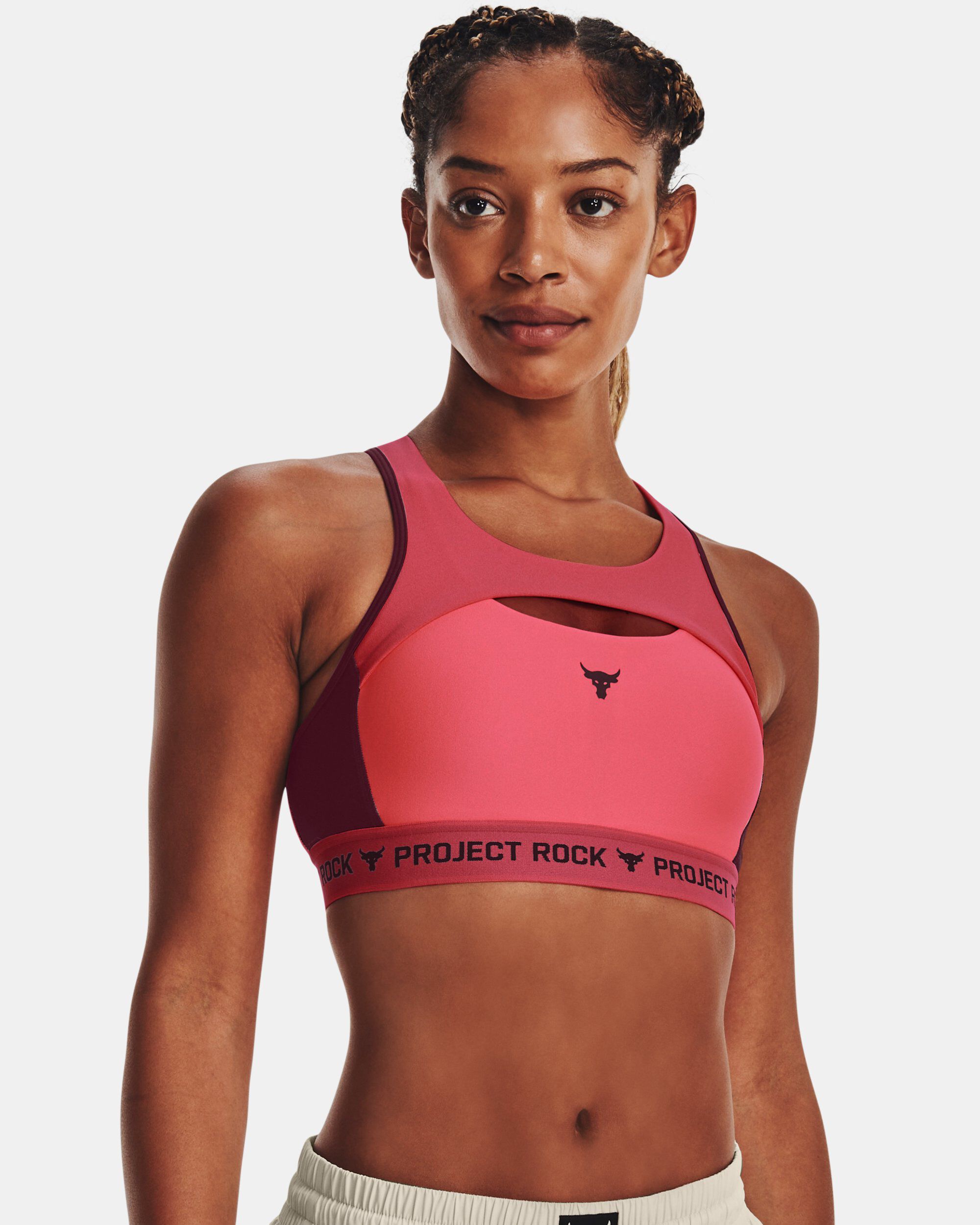 Buy Women s Project Rock Crossback Sports Bra Red in Dubai UAE Under Armour