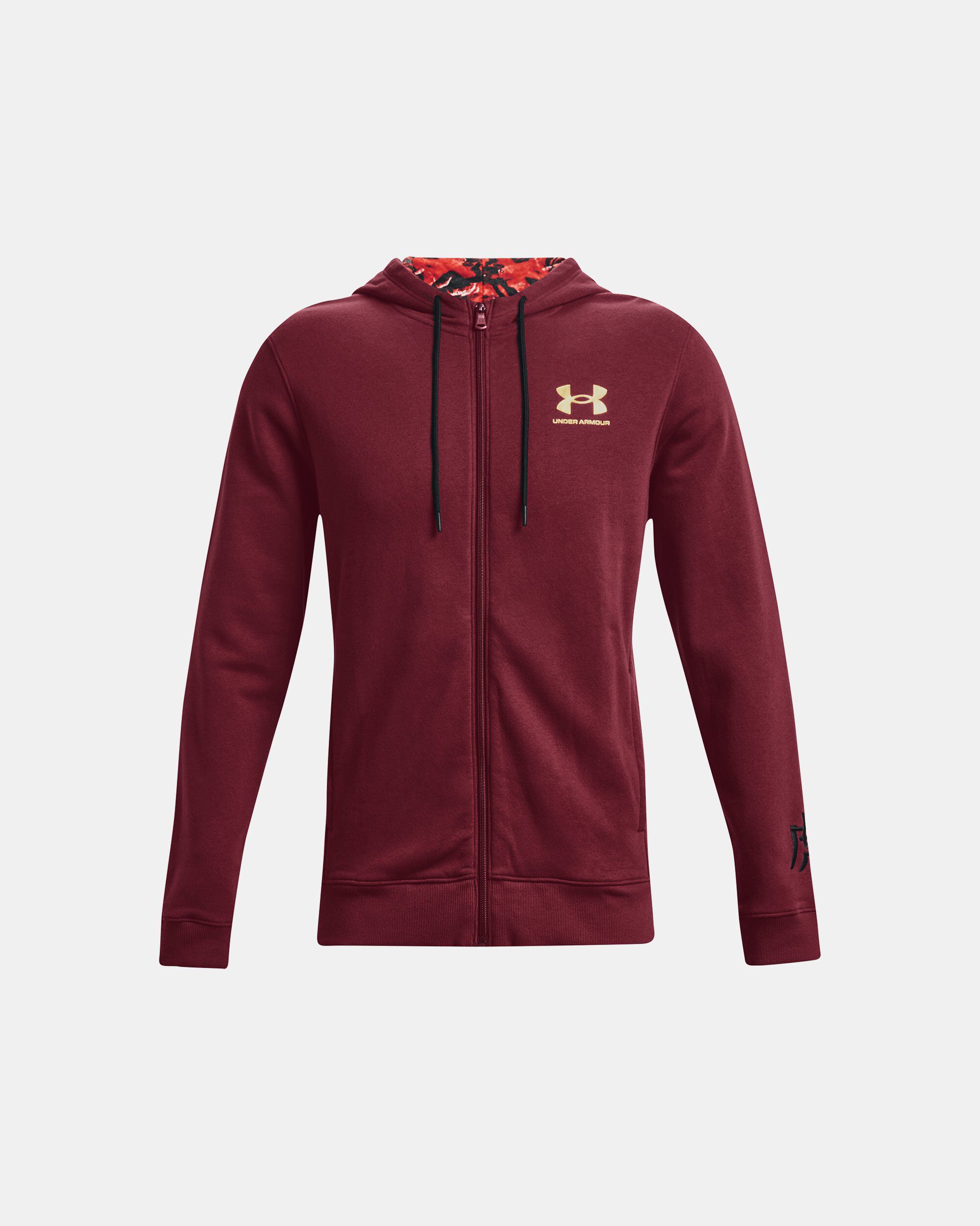 Under Armour Men s UA CNY Rival Fleece Full Zip Hoodie Red in