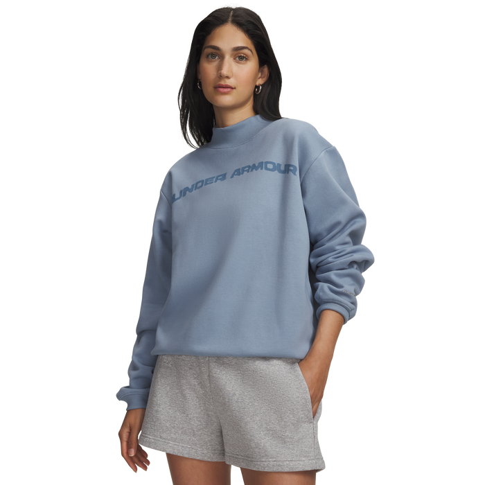 UA Icon Fleece Wordmark Mock Neck image number 0