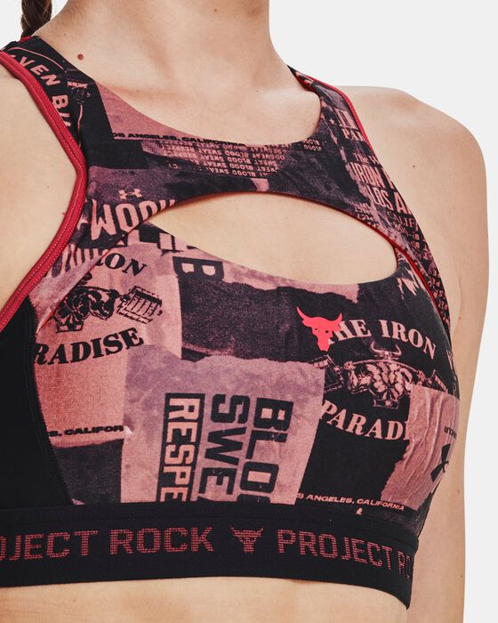 Women's Project Rock Crossback Printed Sports Bra image number 7