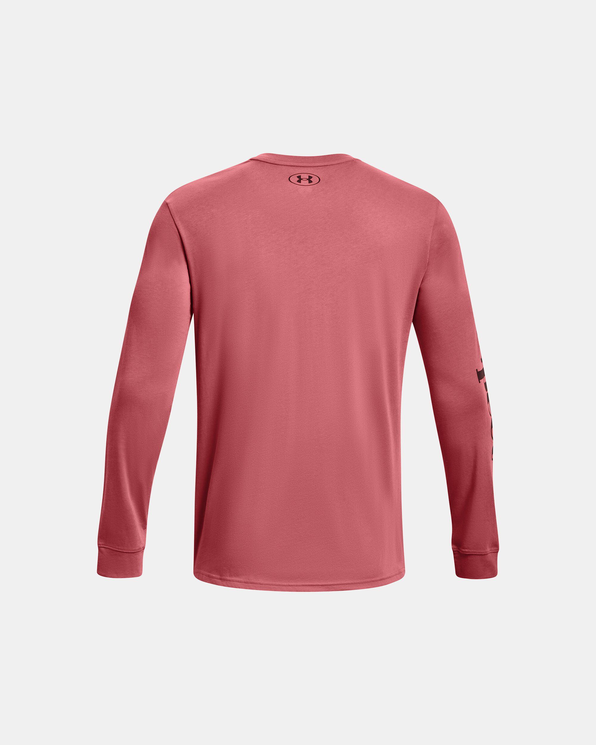 Mens pink under armour long sleeve shirt outlet
