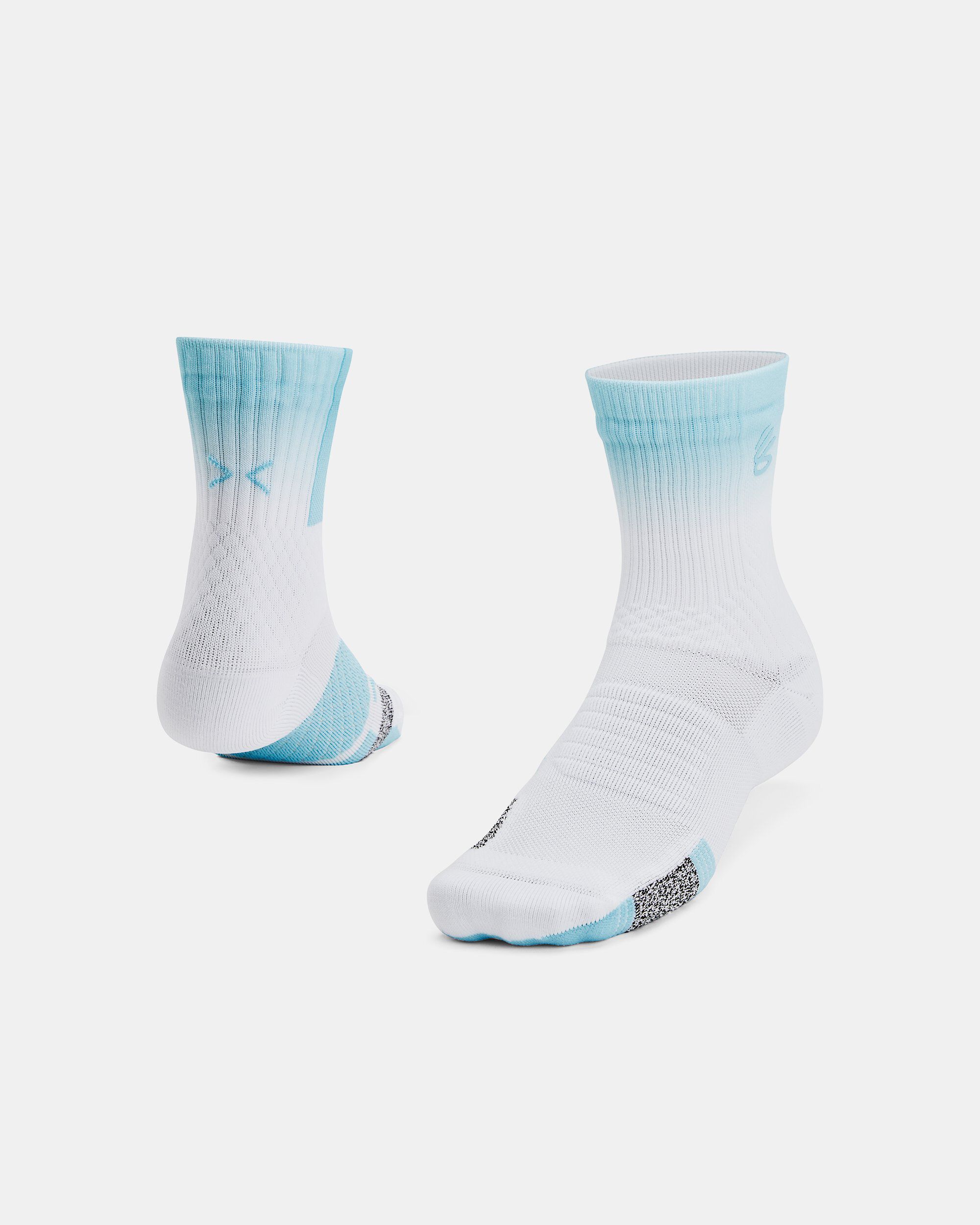 Buy Unisex Curry ArmourDry Playmaker Mid Crew Socks White in Dubai UAE Under Armour