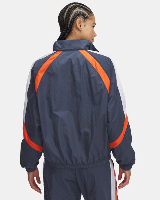 Women's UA Icon Crinkle Track Jacket image number 1