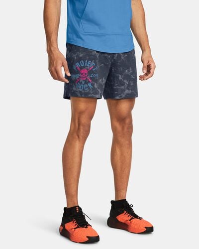 Men's Project Rock Rival Terry Printed Shorts