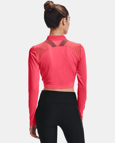 Women's HeatGear® Crop Mock Neck Top