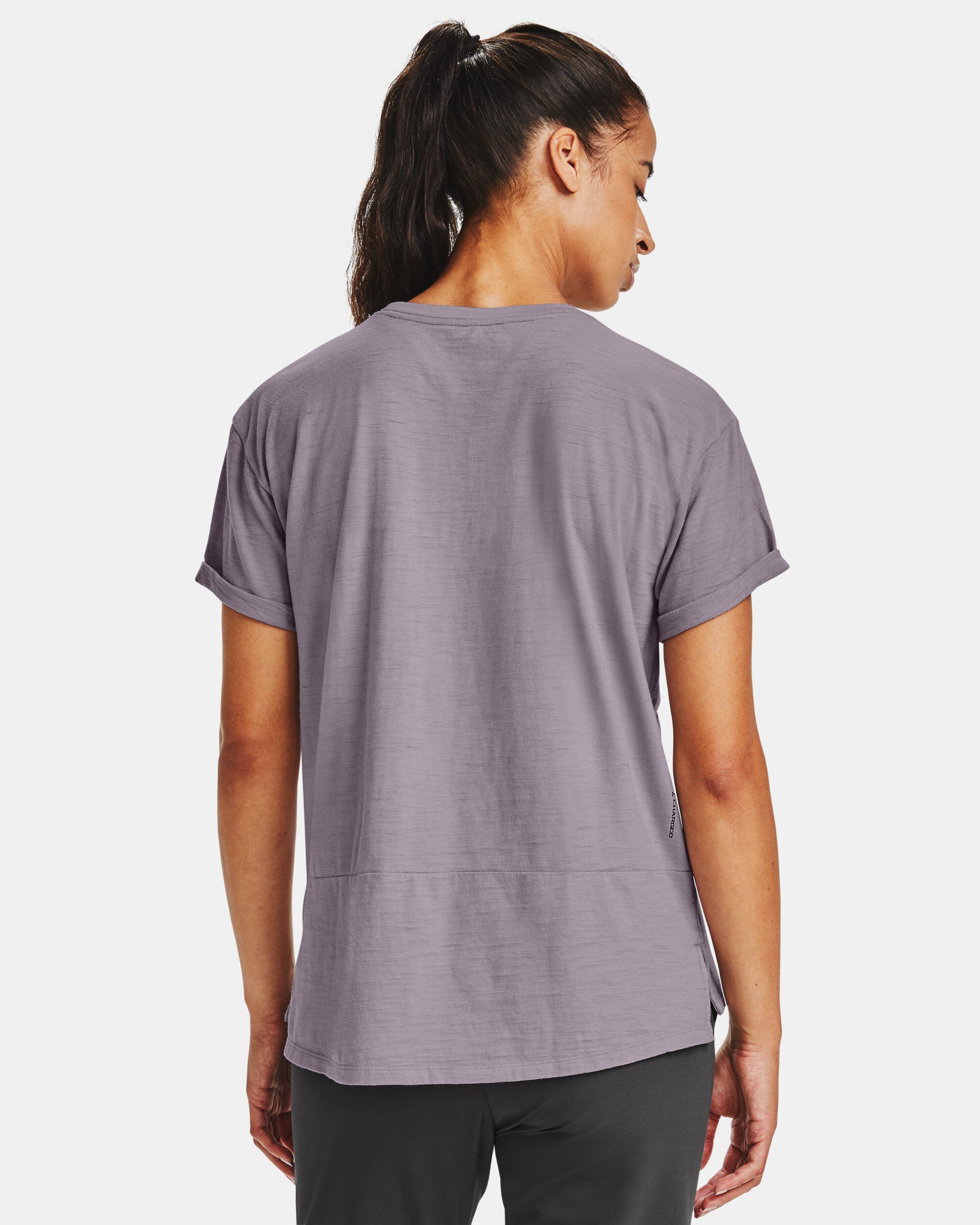 Buy Women s Charged Cotton Short Sleeve Purple in Dubai UAE Under Armour