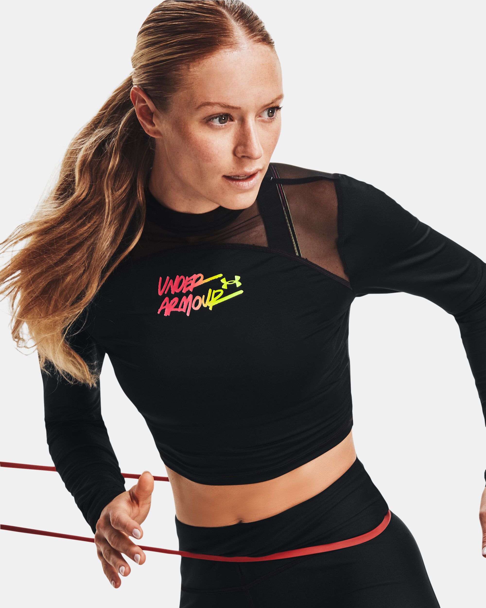 Under armour crop top long sleeve deals