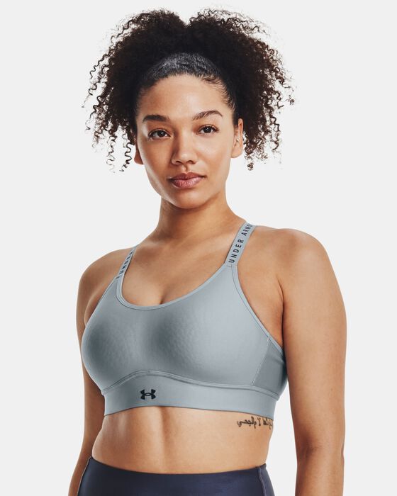 Women's UA Infinity Mid Covered Sports Bra image number 2