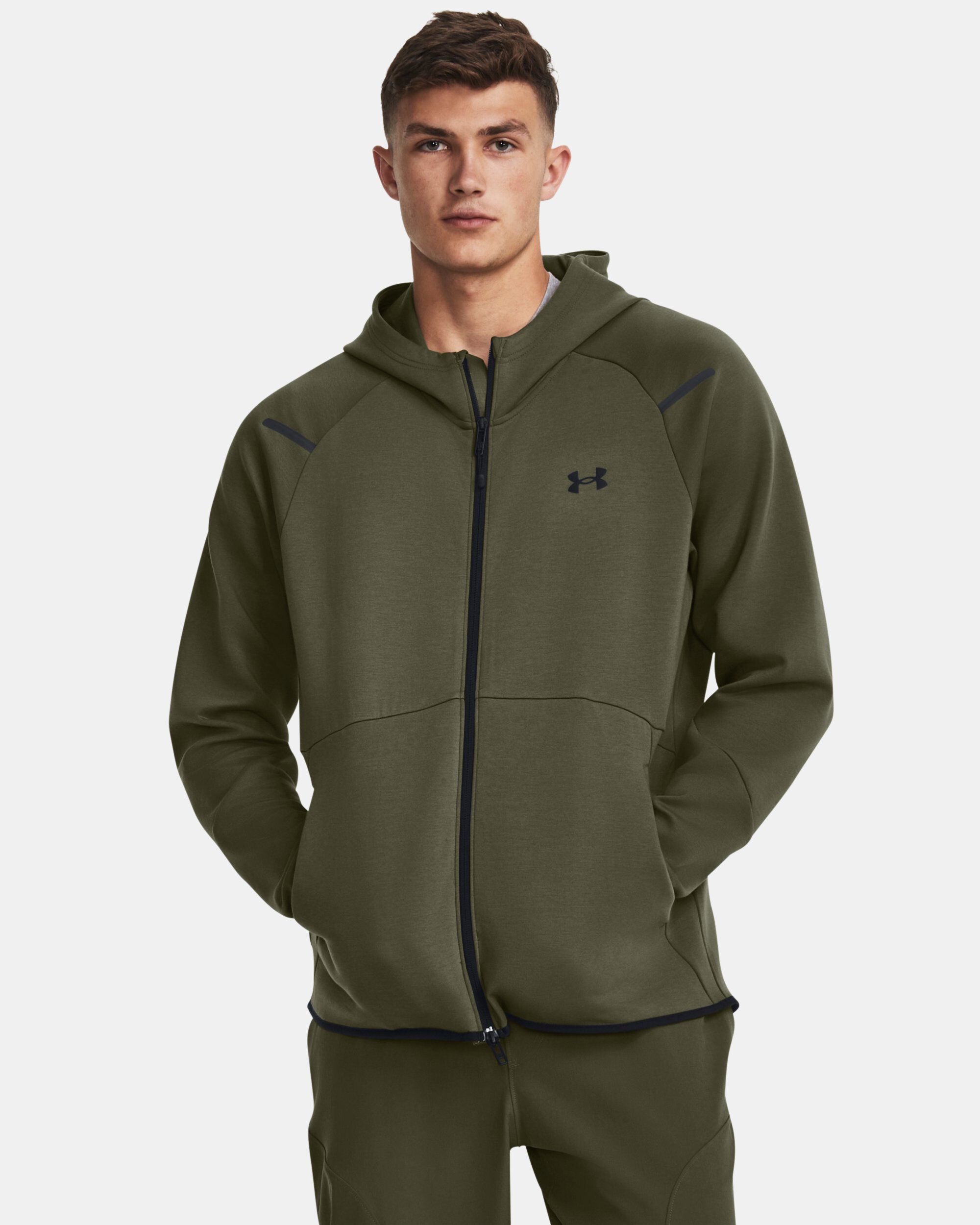 Buy Men s UA Unstoppable Fleece Full Zip Green in Dubai UAE Under Armour