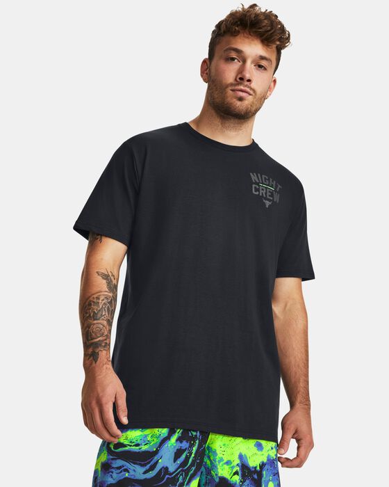 Men's Project Rock Night Crew Short Sleeve image number 0