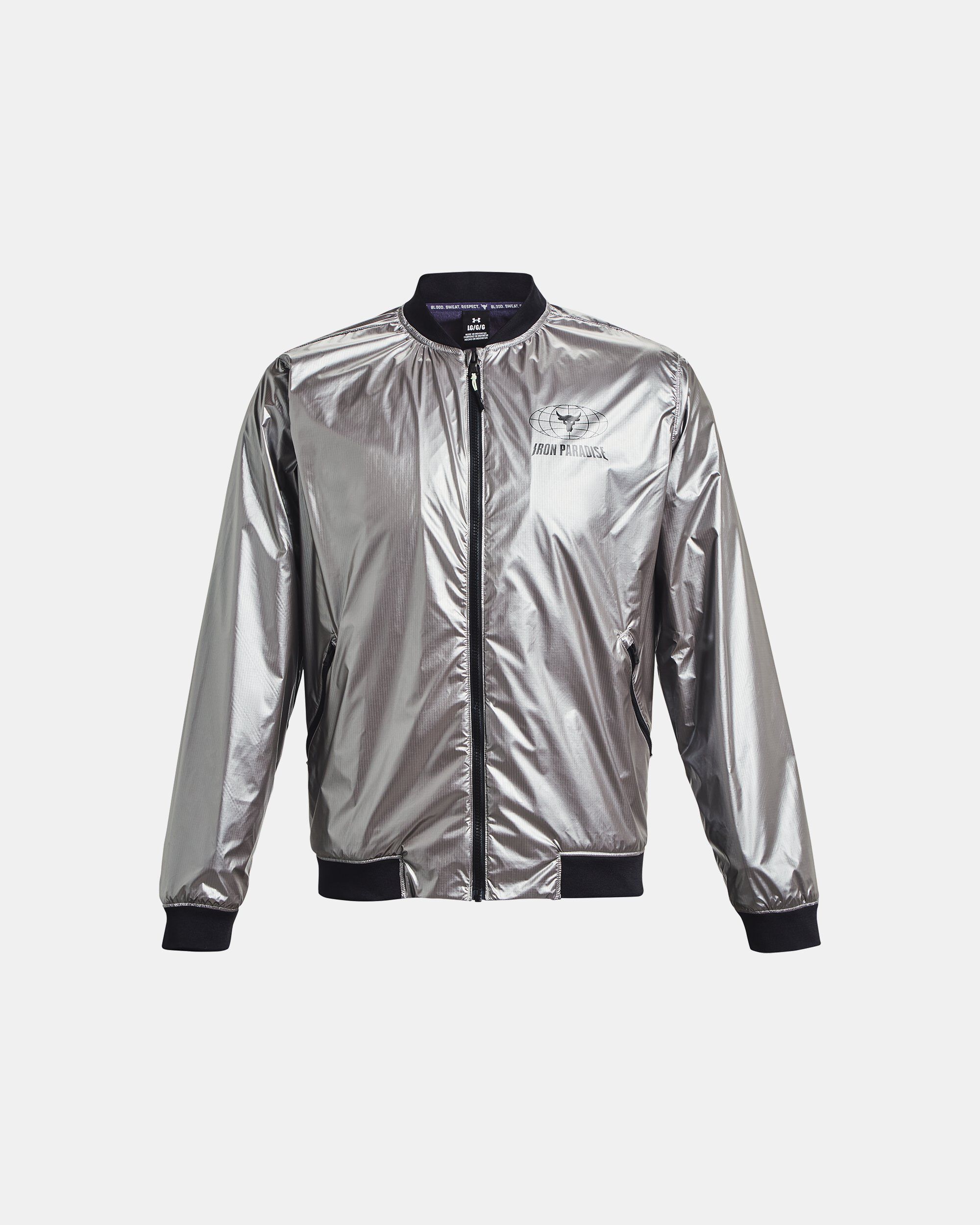 Mens silver cheap bomber jacket