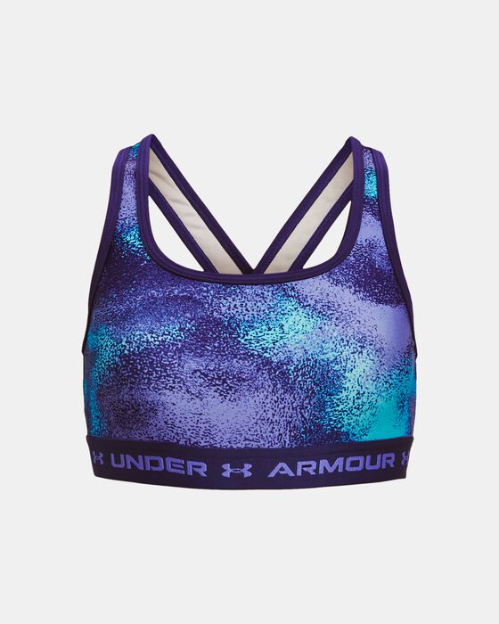 Girls' UA Crossback Printed Sports Bra image number 0