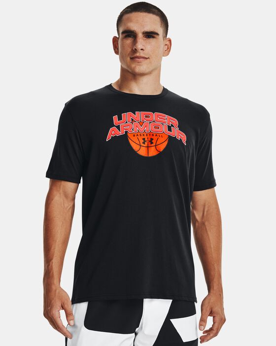Men's UA Basketball Branded Wordmark Short Sleeve image number 0