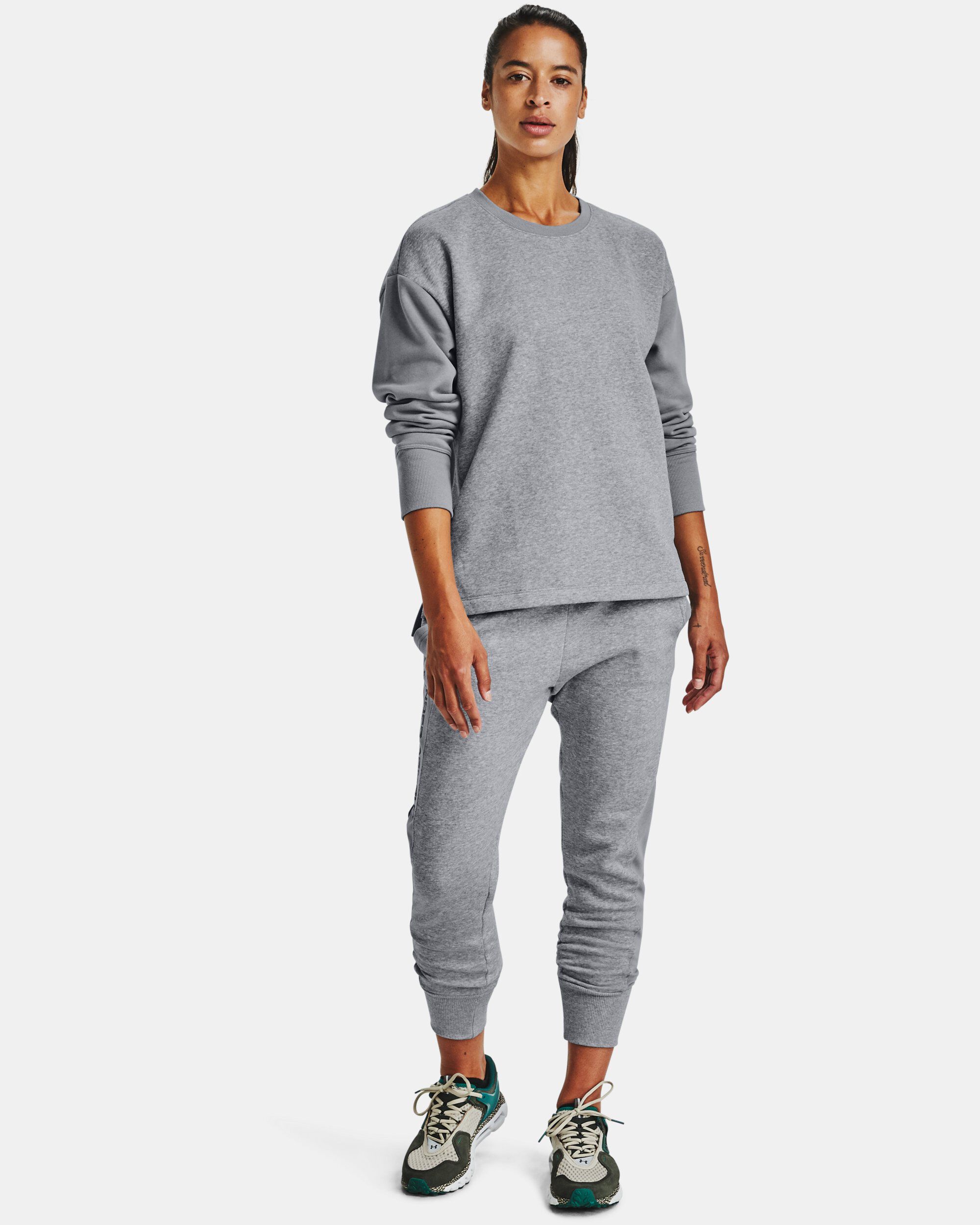 Women's ua rival fleece embroidered crew store