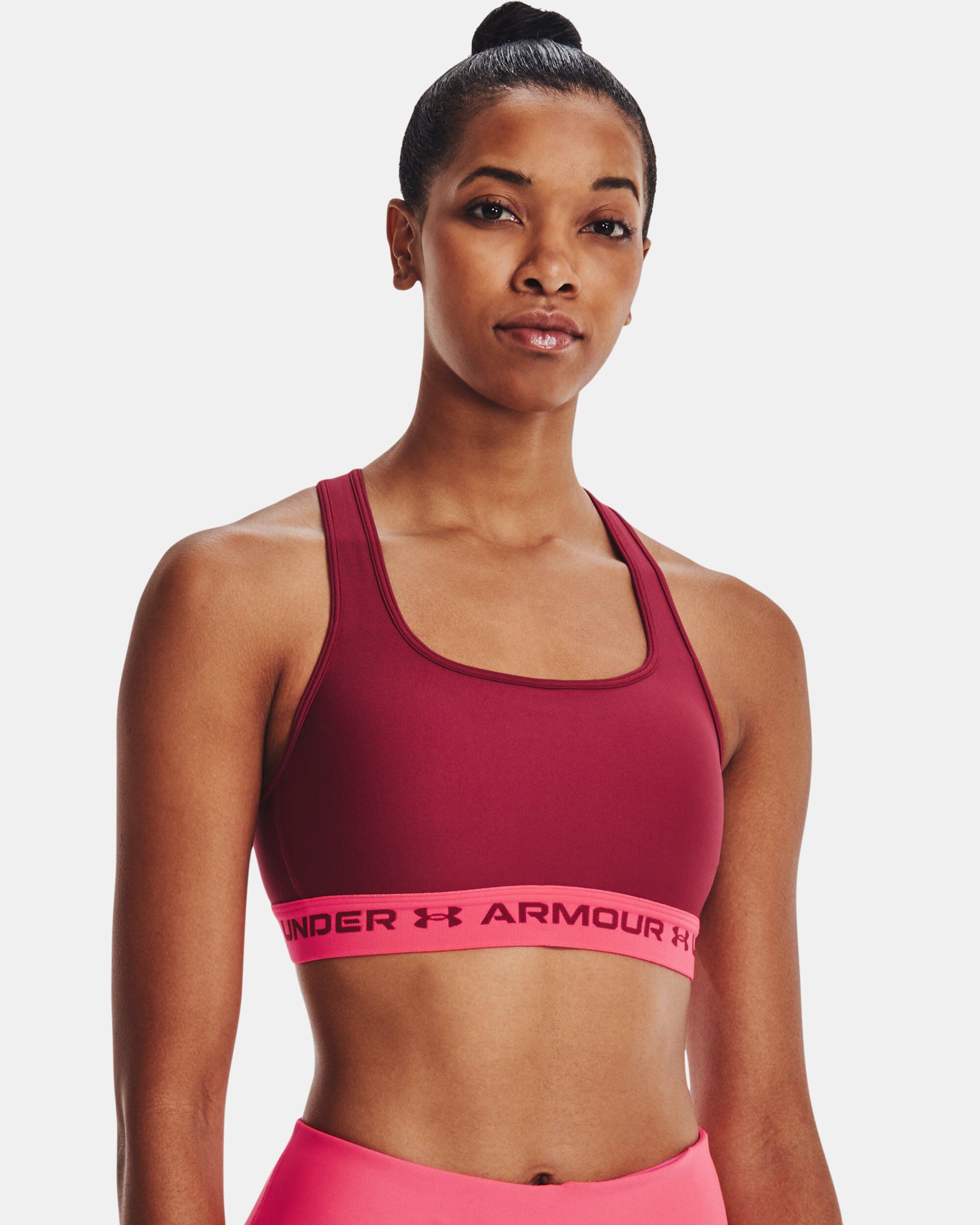 Under armour sports bra deals pink