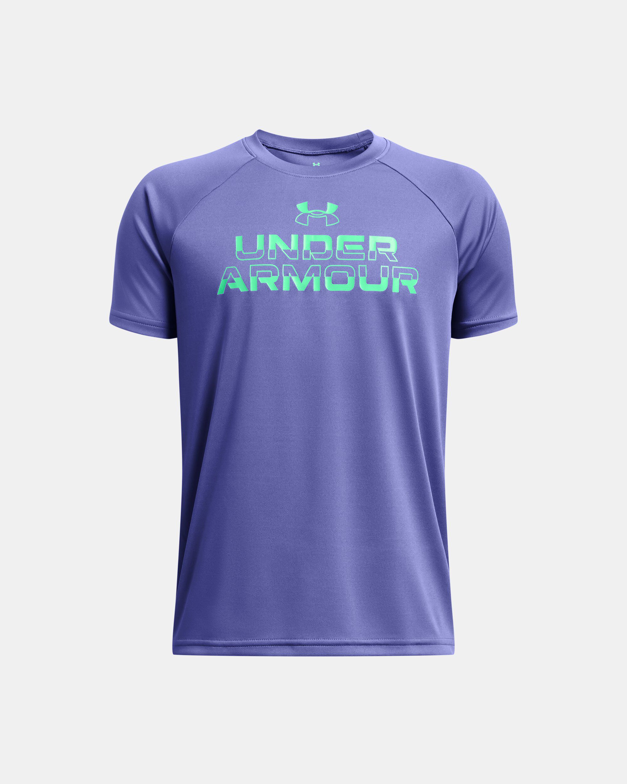 Boys purple under armour shirt cheap