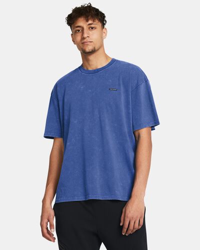 Men's UA Heavyweight Oversized Logo Wash Short Sleeve