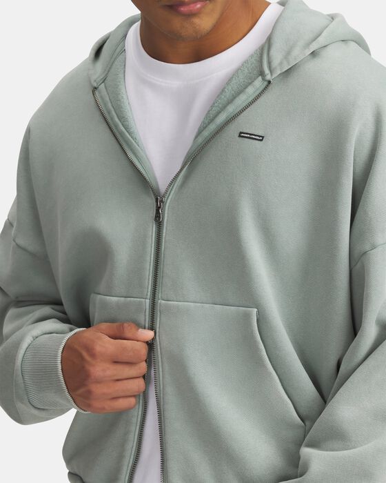 Men's UA Icon Heavyweight Fleece Wash Full-Zip image number 2