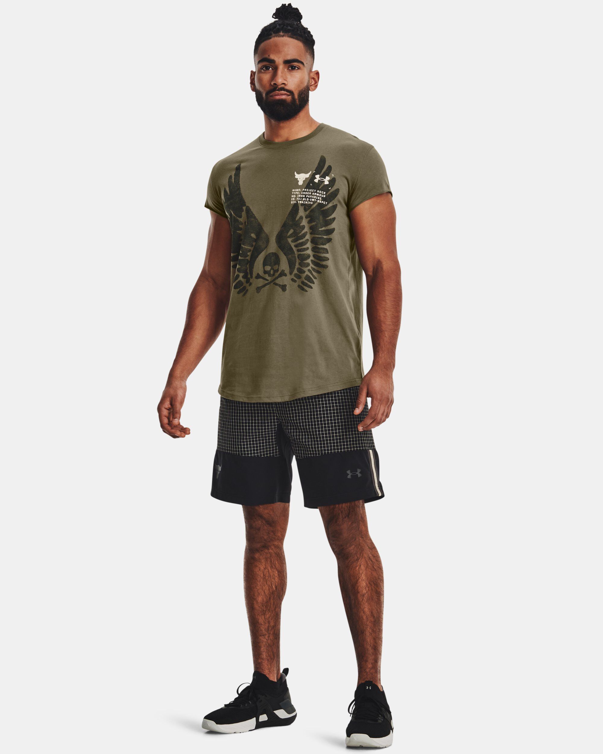 Under Armour Men s Project Rock Cutoff T Shirt Green in Dubai UAE