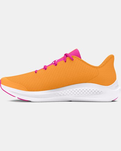 Girls' Grade School UA Charged Pursuit 3 Big Logo Running Shoes