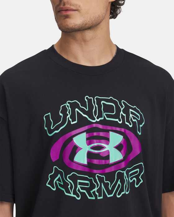 Men's UA Heavyweight Hoops Hoopnotic Short Sleeve image number 2