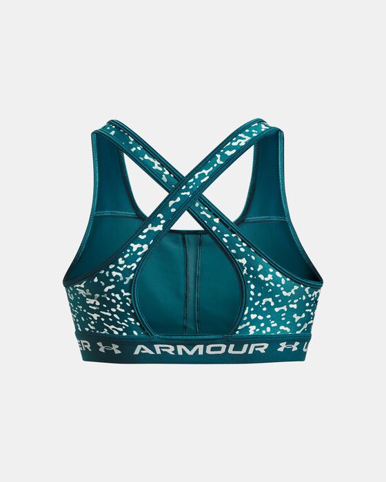 Women's Armour® Mid Crossback Printed Sports Bra image number 11
