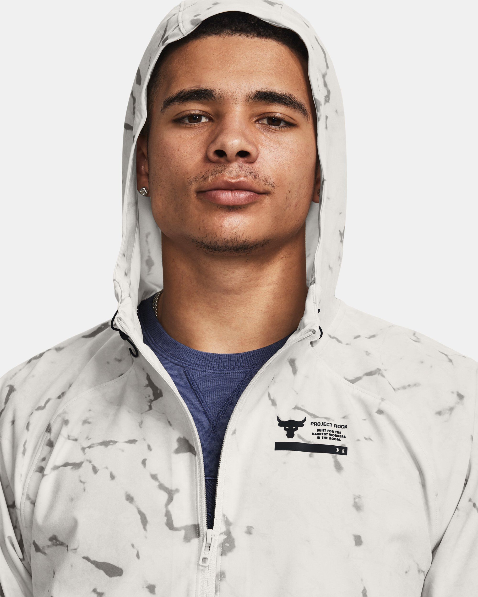 Buy Men s Project Rock Unstoppable Printed Jacket White in Dubai UAE Under Armour