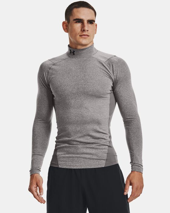 Buy Under Armour Men's UA ColdGear® Compression Mock T-Shirt Grey in Dubai,  UAE -SSS
