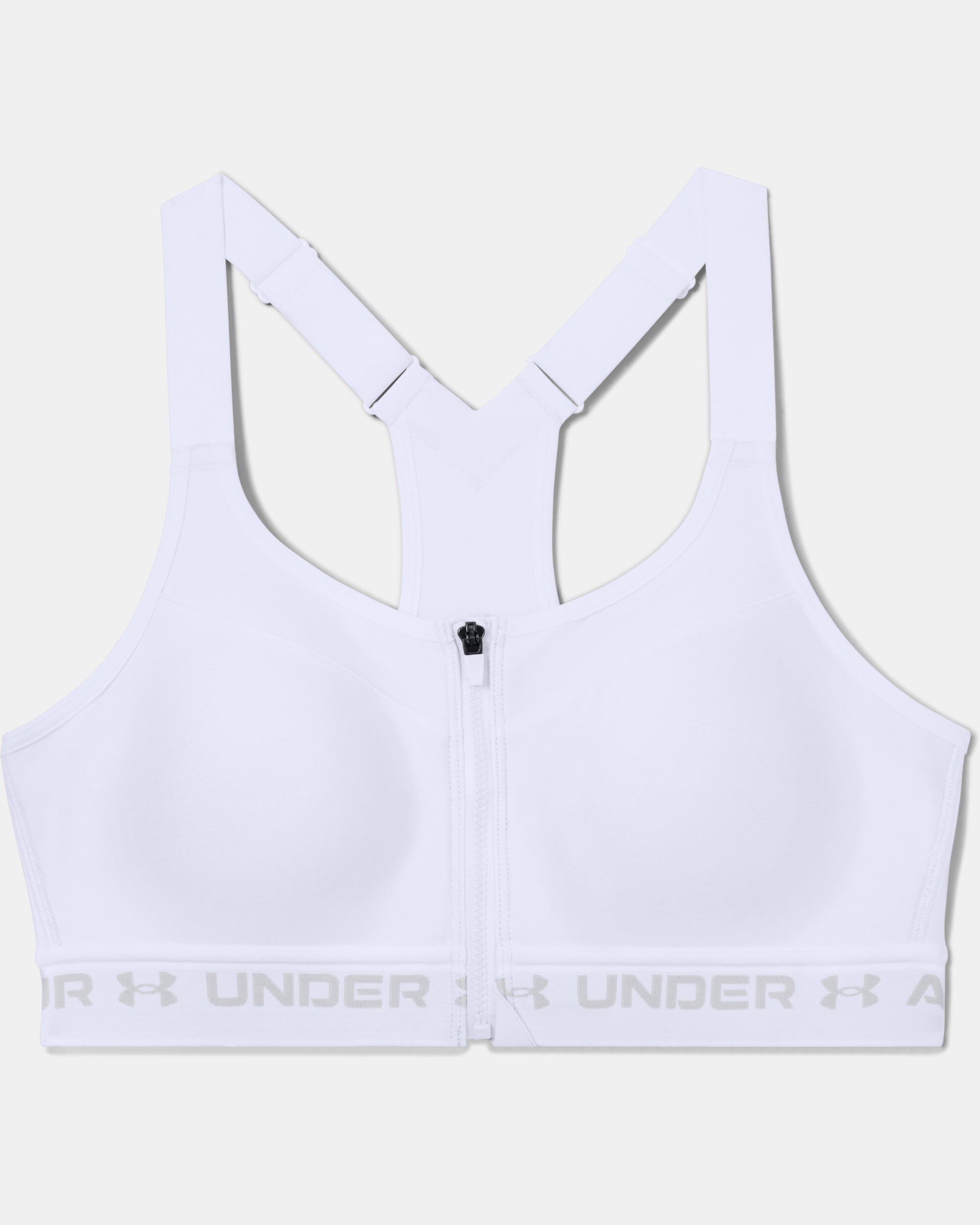 Buy Women s Armour High Crossback Zip Sports Bra White in Dubai UAE Under Armour