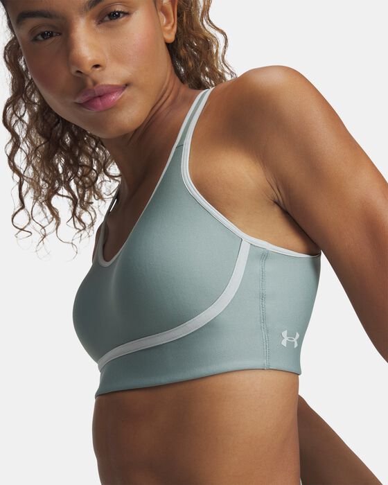 Women's UA Infinity Mid Piped Sports Bra image number 2