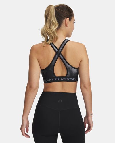 Women's Armour® Mid Crossback Printed Sports Bra