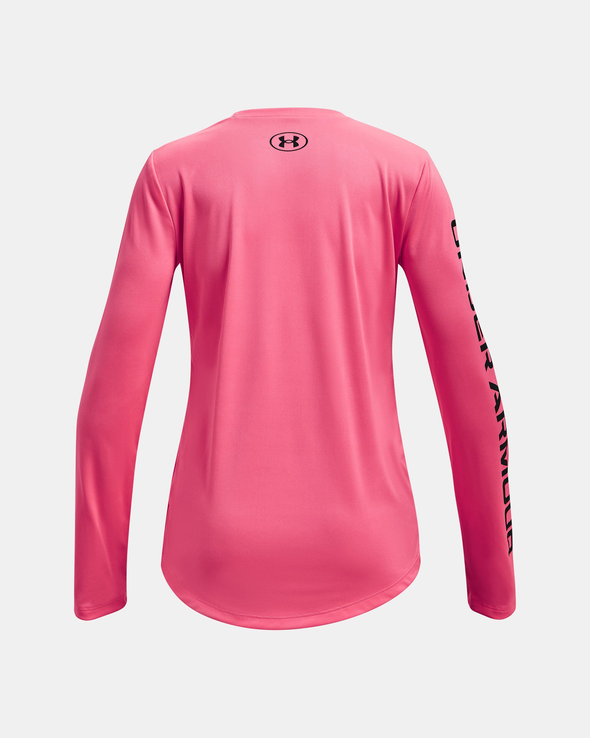 Pink under armour long sleeve shirt hot sale