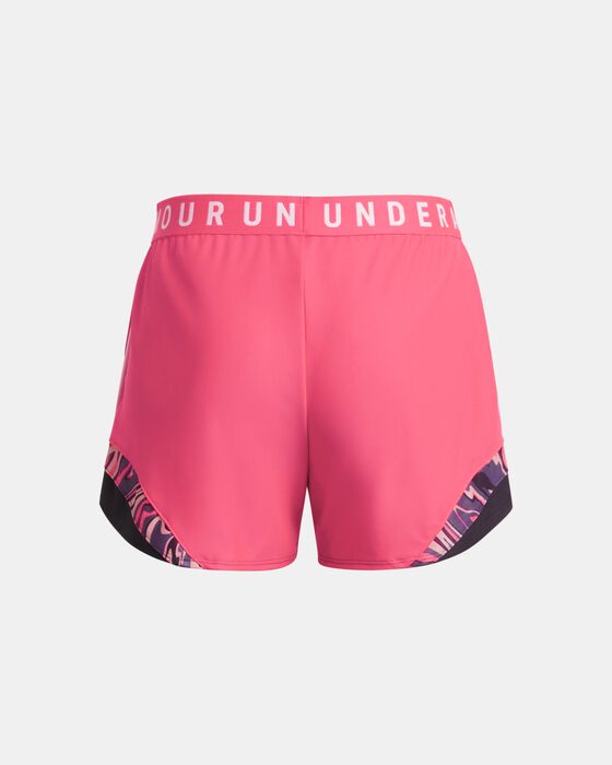 Women's UA Play Up 3.0 Tri Color Shorts image number 2