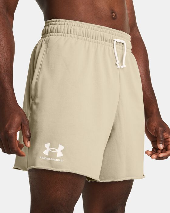 Men's UA Rival Terry 6" Shorts image number 3