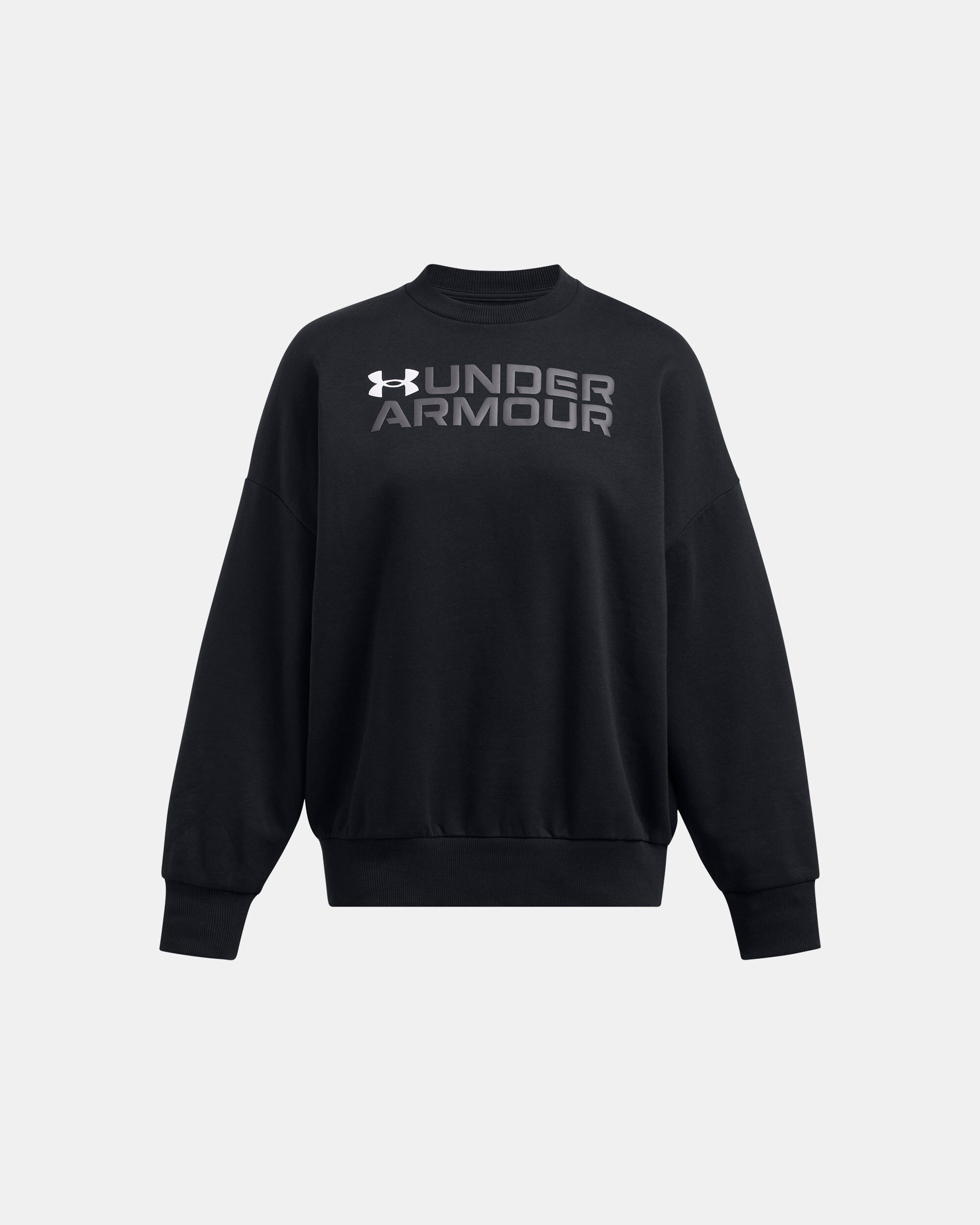 Buy Women's UA Rival Fleece Wordmark Oversized Crew Black in Dubai, UAE | Under  Armour