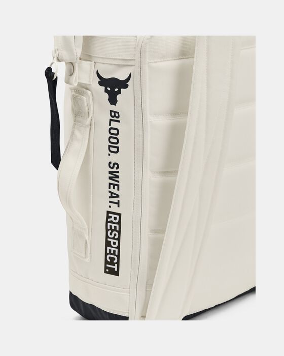 Buy Project Rock Box Duffle Backpack White in Dubai, UAE Under Armour