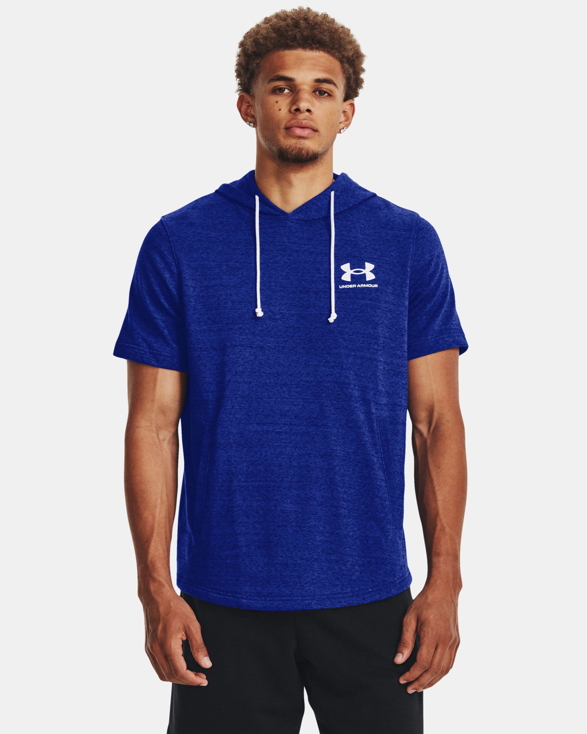 Men's ua sportstyle hotsell terry short sleeve hoodie