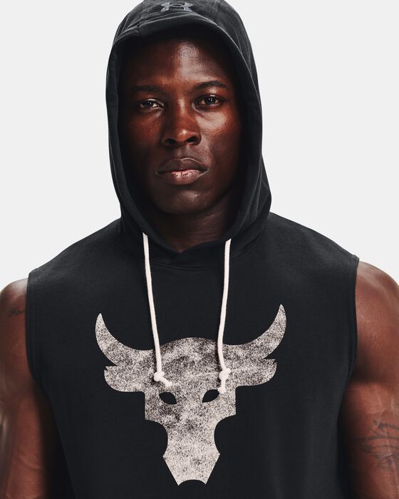 Men's Project Rock Terry Sleeveless Hoodie image number 3