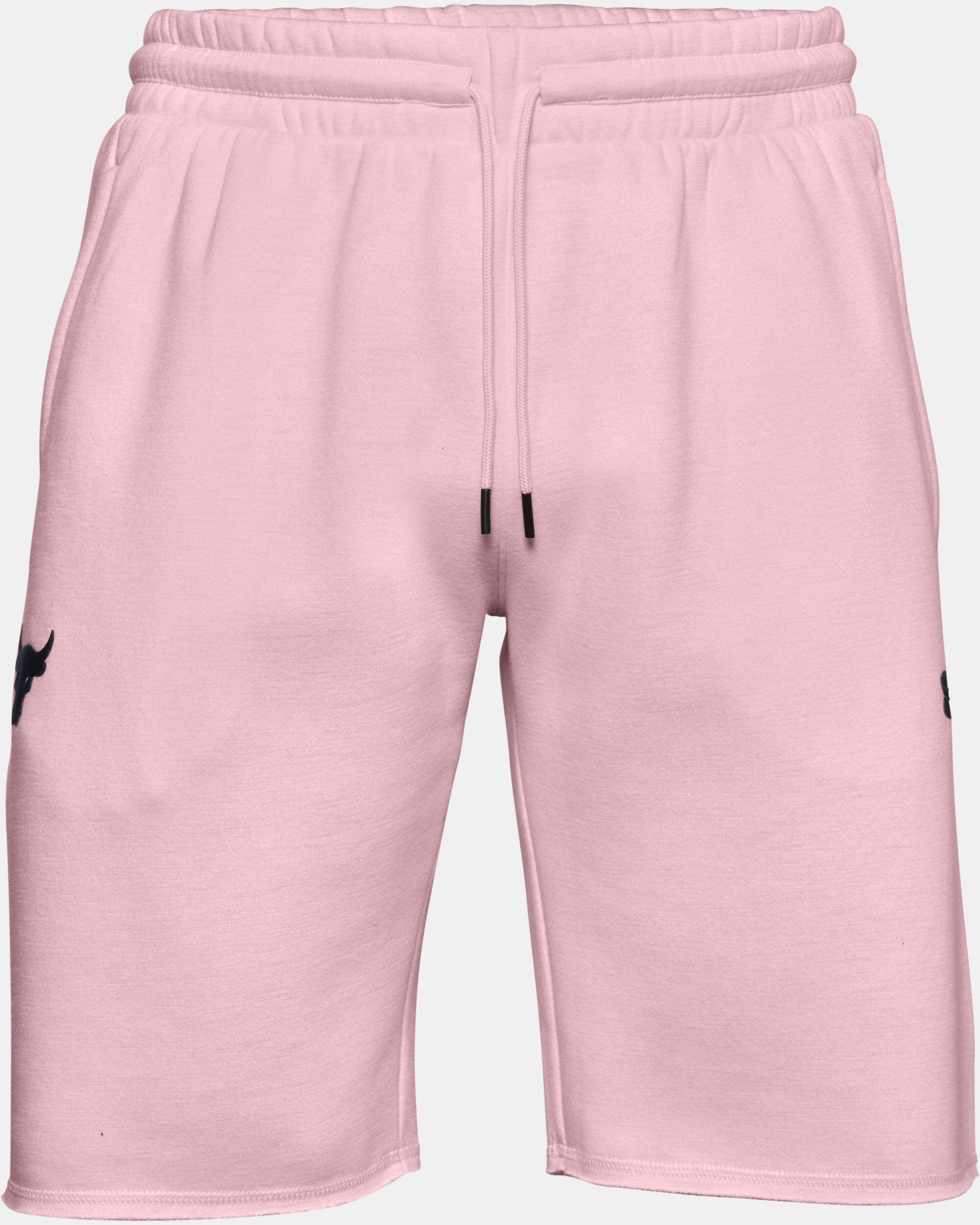 Mens pink fleece shorts sale