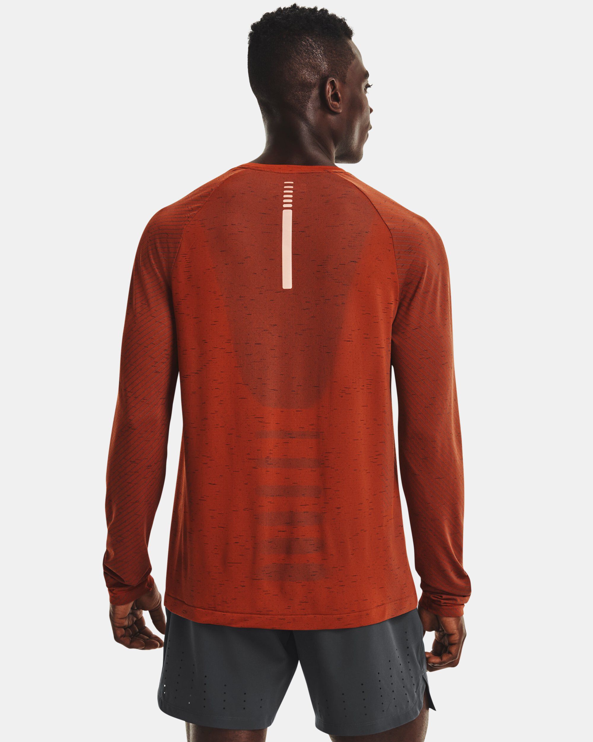 Orange under armour top long sleeve shirt