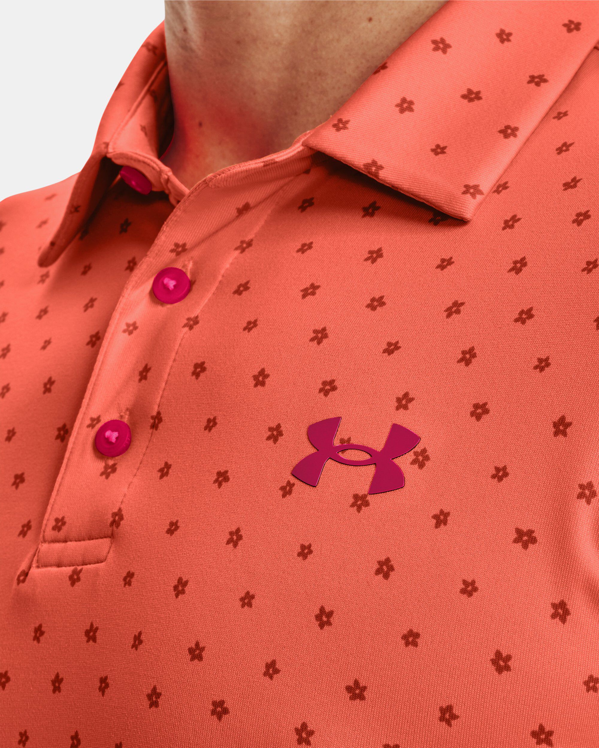 Orange top golf polo