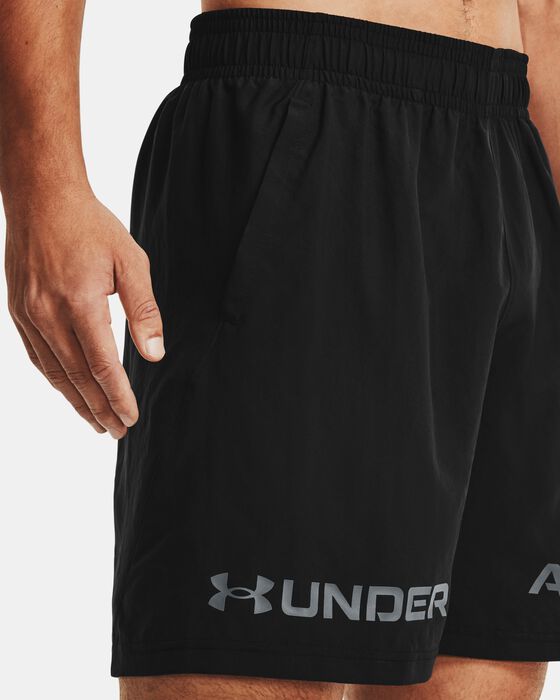 Men's UA Woven Graphic Wordmark Shorts image number 3